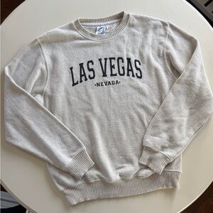 Las Vegas Nevada Soft Crew Sweater - Cream - Size XL